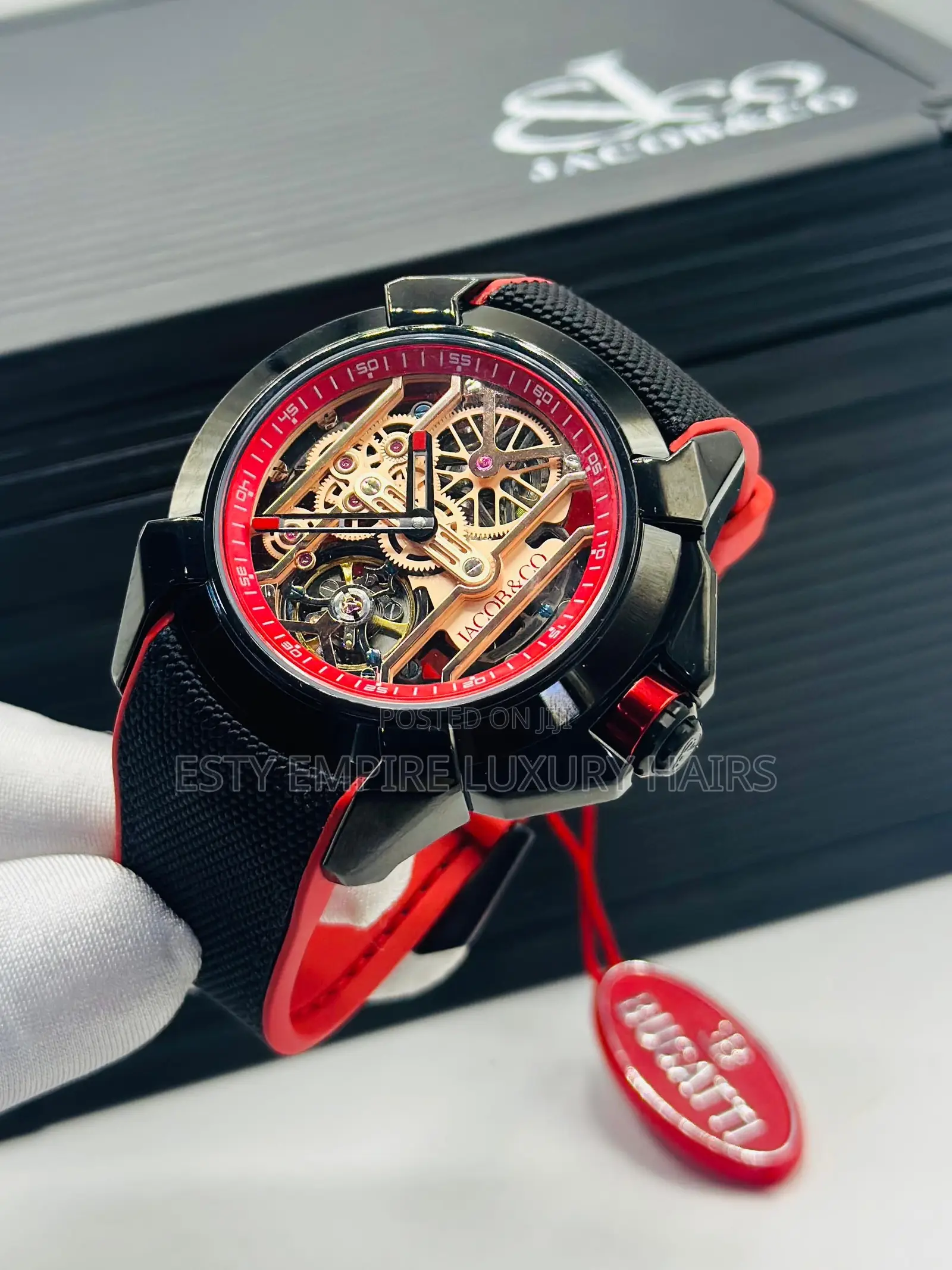 Automatic Jacob Co Rubber Wristwatches
