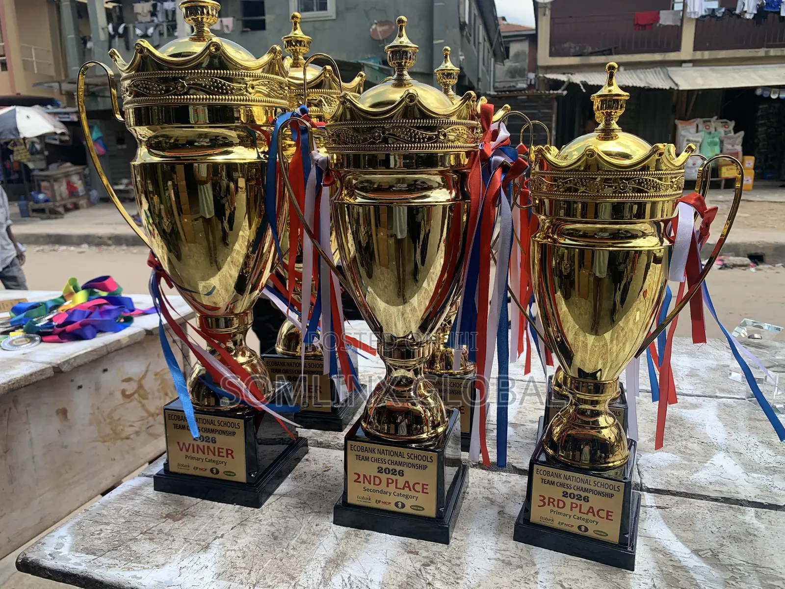 Trophy Cups, Set of 3 Available