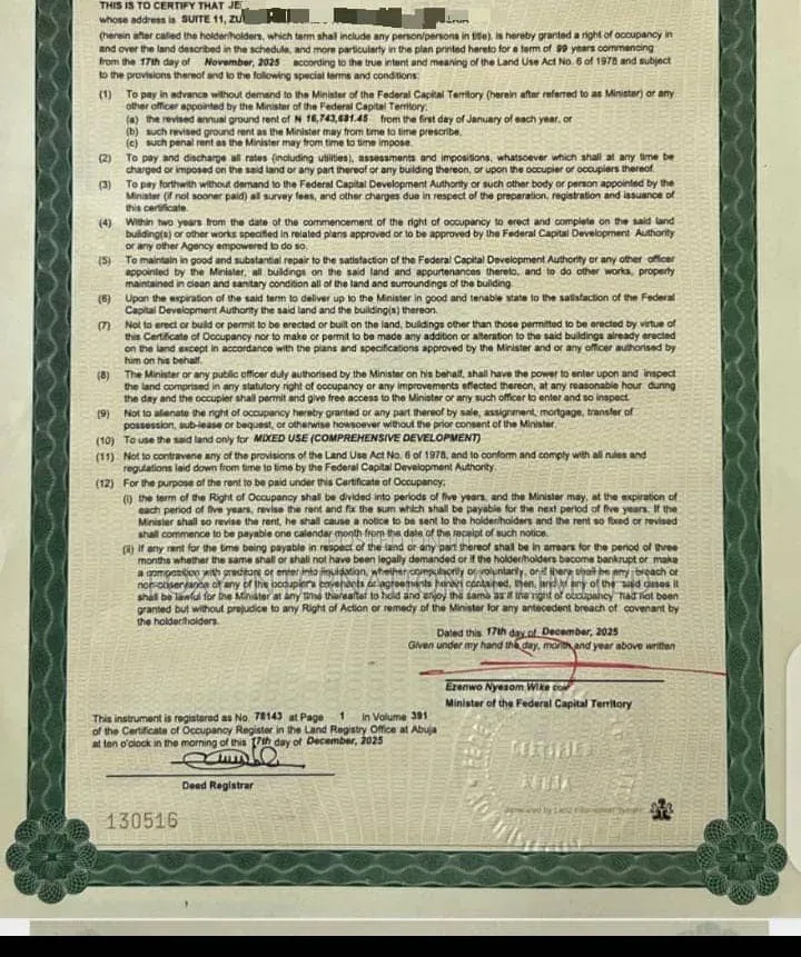 Guzape 2 111 Hectares of Land for Sale