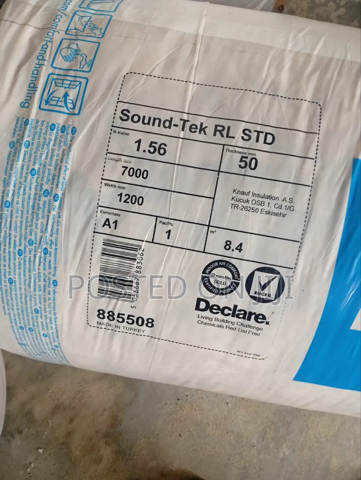 Knauf Insulation Mat 50mm 1.2m X 7m 8.4sqm