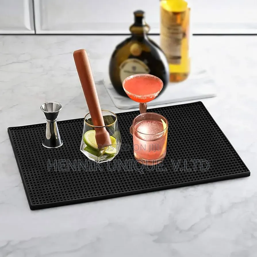 Rubber Bar Mats, PVC Bar Service Mats for Cocktail Bartender, Spill