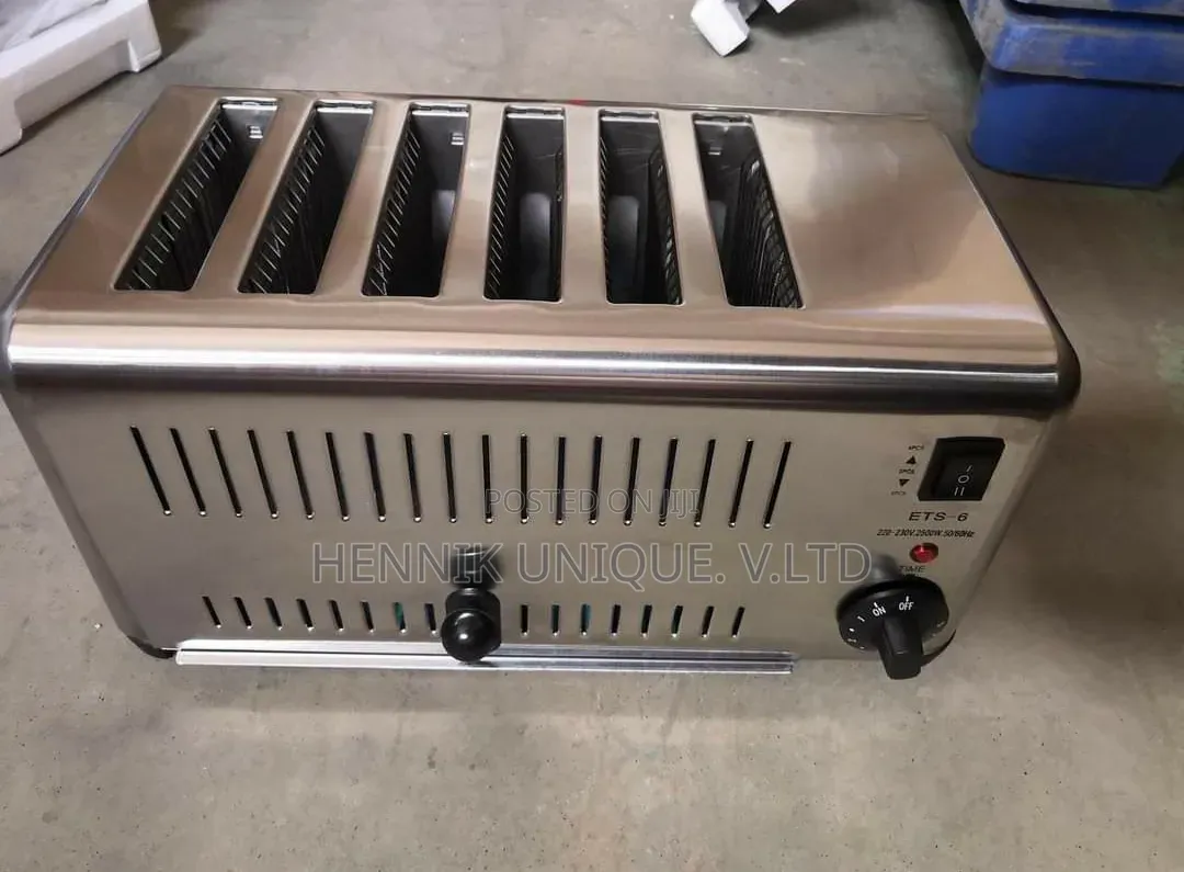 Industrial 6-Slice Toaster Stainless Steel by 6pcs