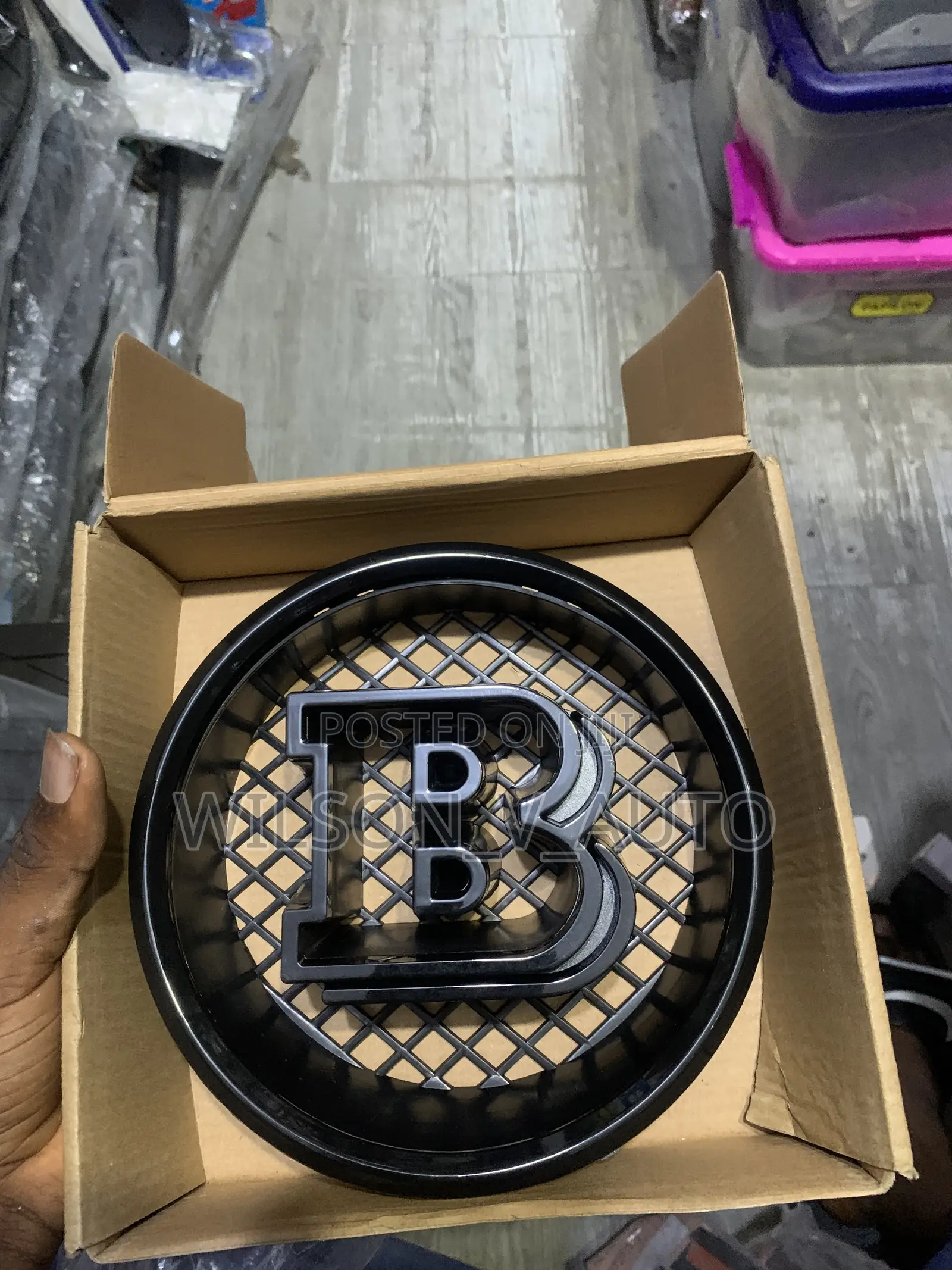 Black Brabus Grille Emblem for Mercedes G-Wagon, C-Class, E-Class