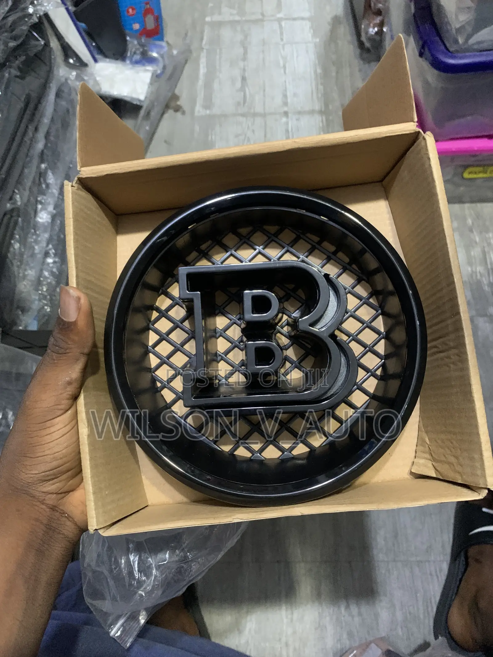 Black Brabus Grille Emblem for Mercedes G-Wagon, C-Class, E-Class