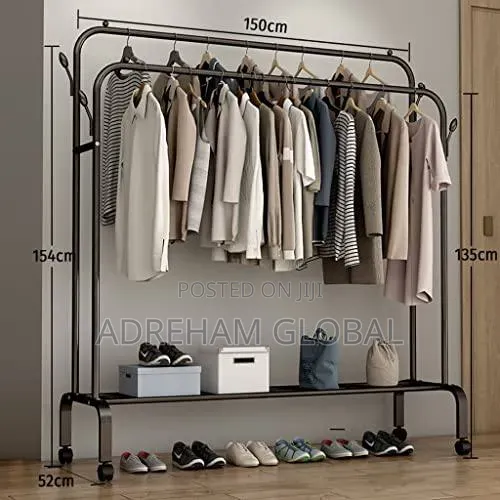 Double Pole 35kg Clothes Hanger