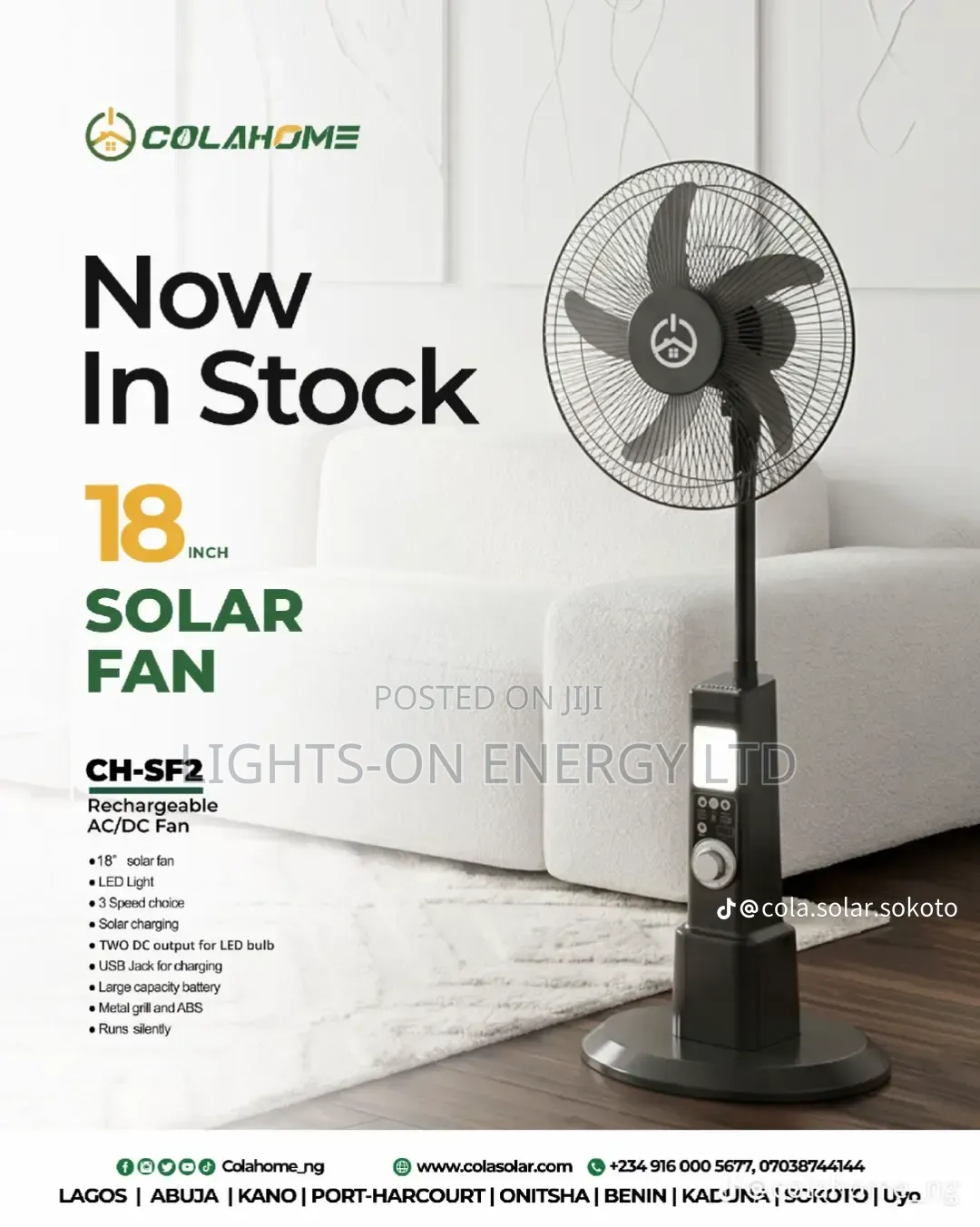 18 Inches Solar Fan