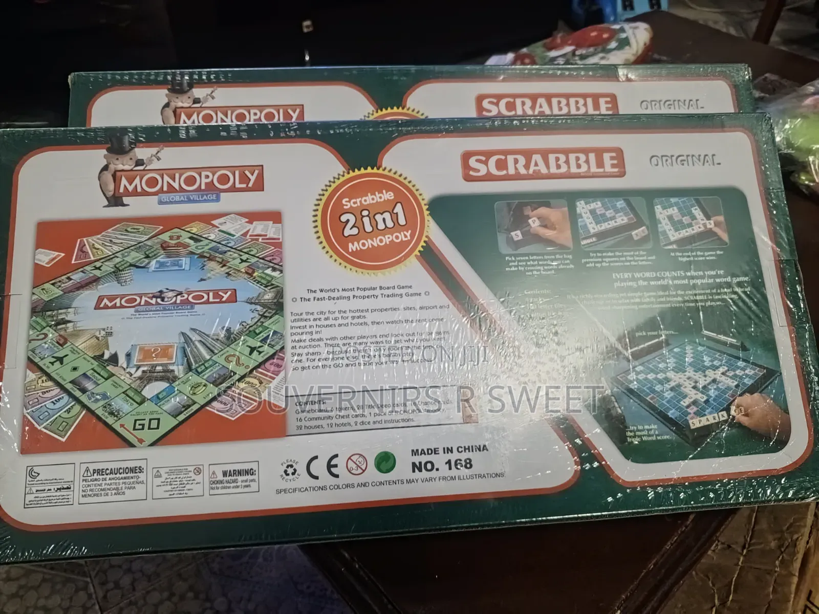 2 In 1 Scrabble Monopoly Board