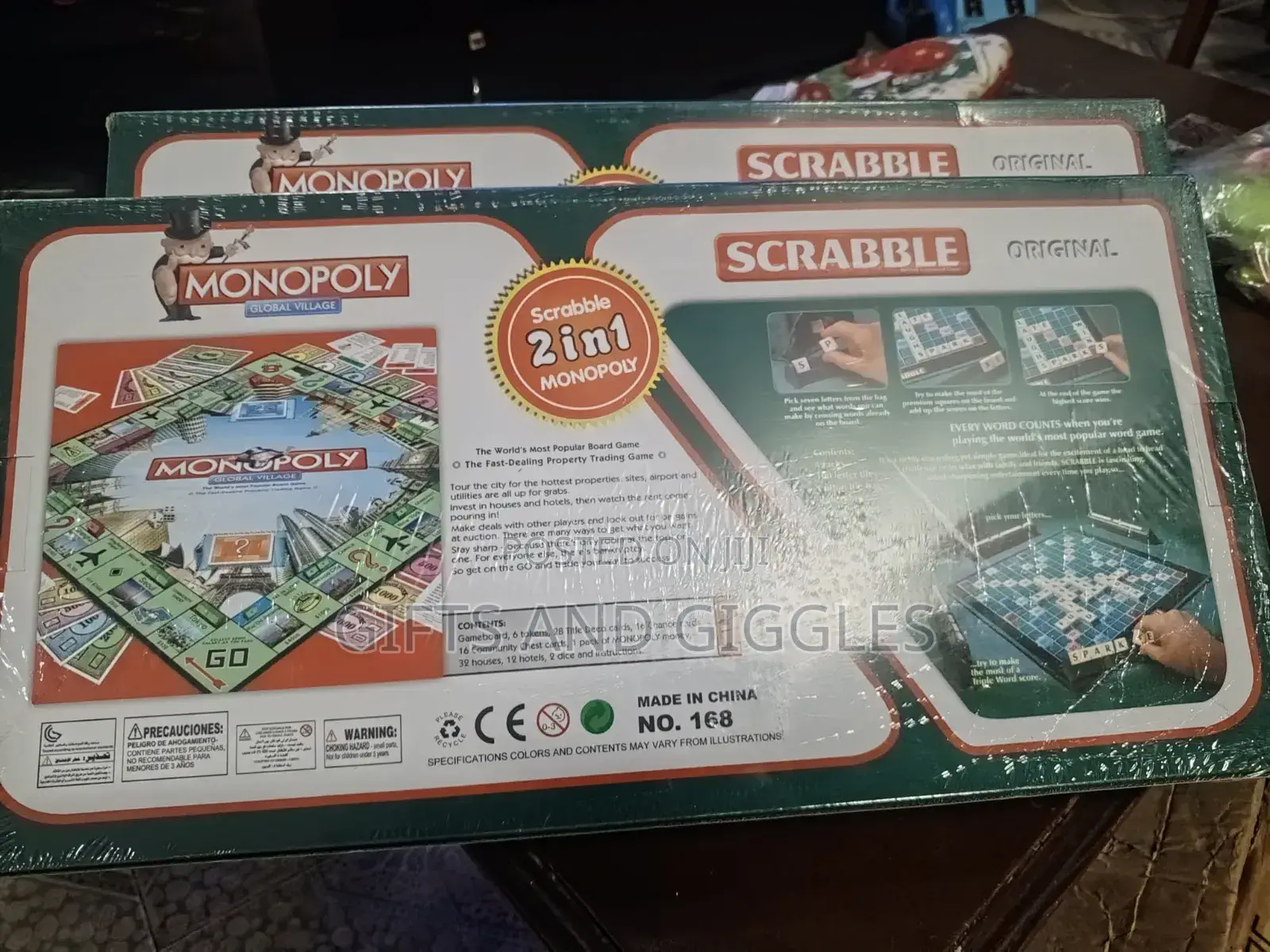 2 In 1 Scrabble Monopoly Board