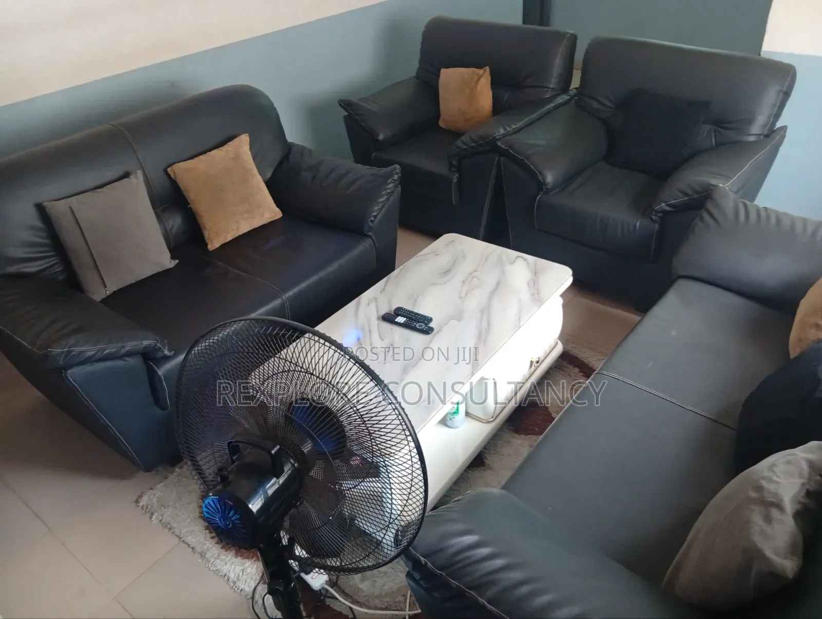Quality 7 Seater Luxury Solid Leather Sofa(3,2,1,1)