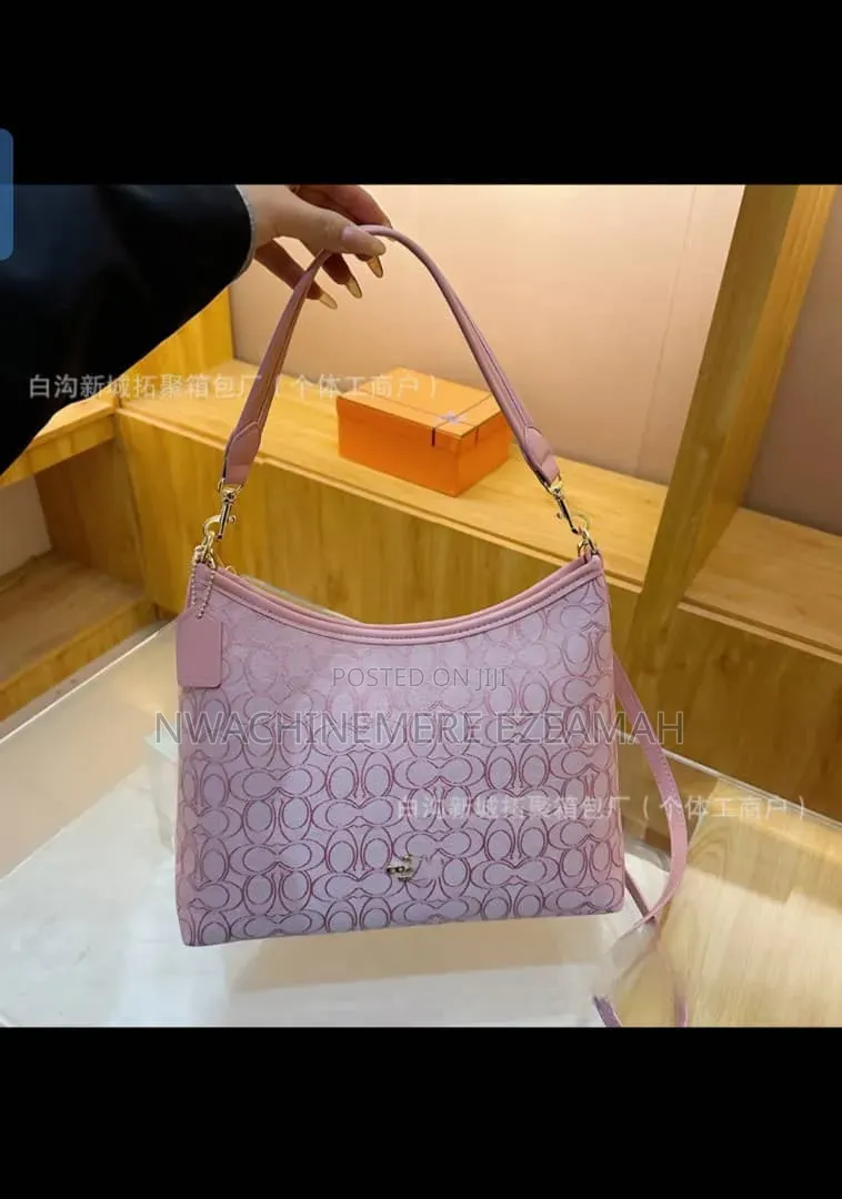 Quality Leather Pattern Crossbody Coach Handbag With Adjustable Strap