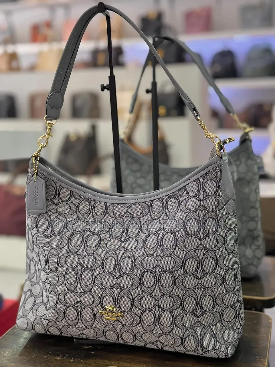 Quality Leather Pattern Crossbody Coach Handbag With Adjustable Strap