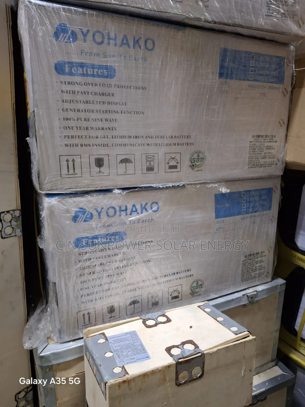 5.5kva/48v Yohako Hybrid Solar Inverter