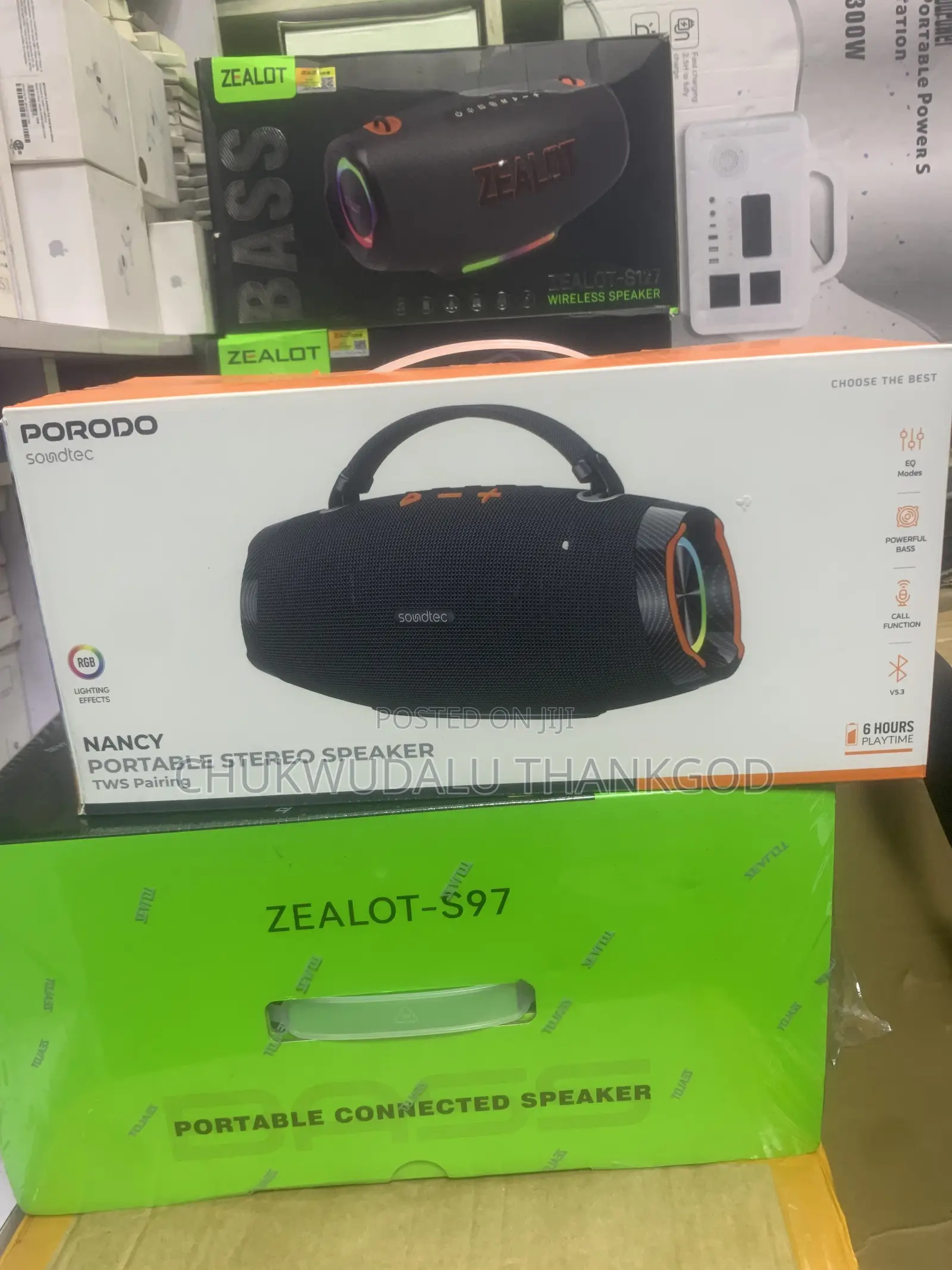 Porodo Soundtec Nancy Portable Stereo Speaker TWS Pairing - Black