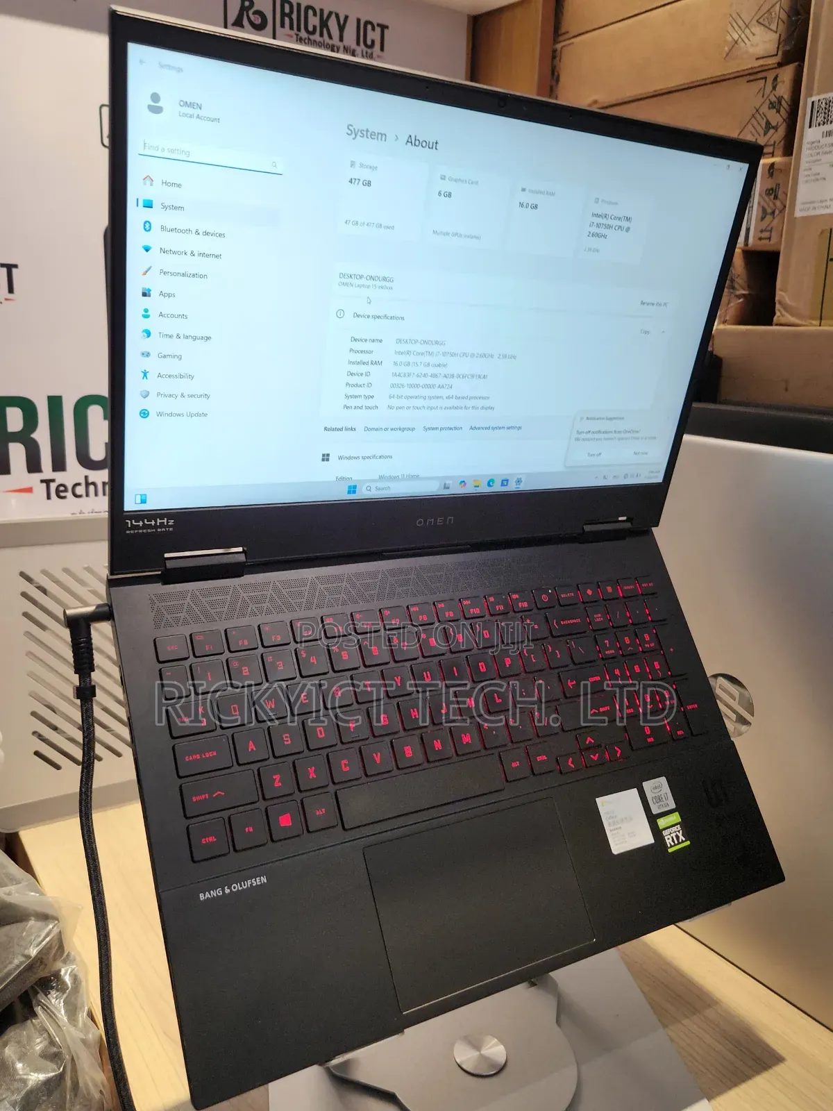 Laptop HP Omen 15 16GB Intel Core i7 SSD 1T