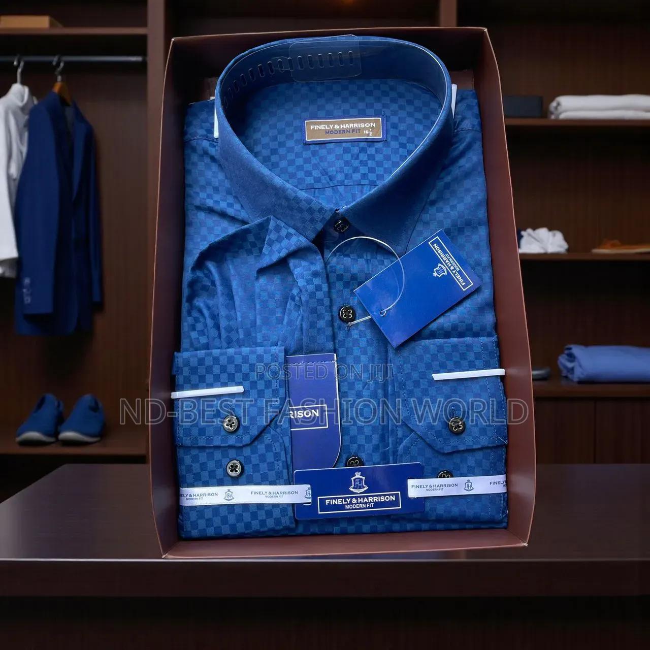 Blue Men's Dress Shirt