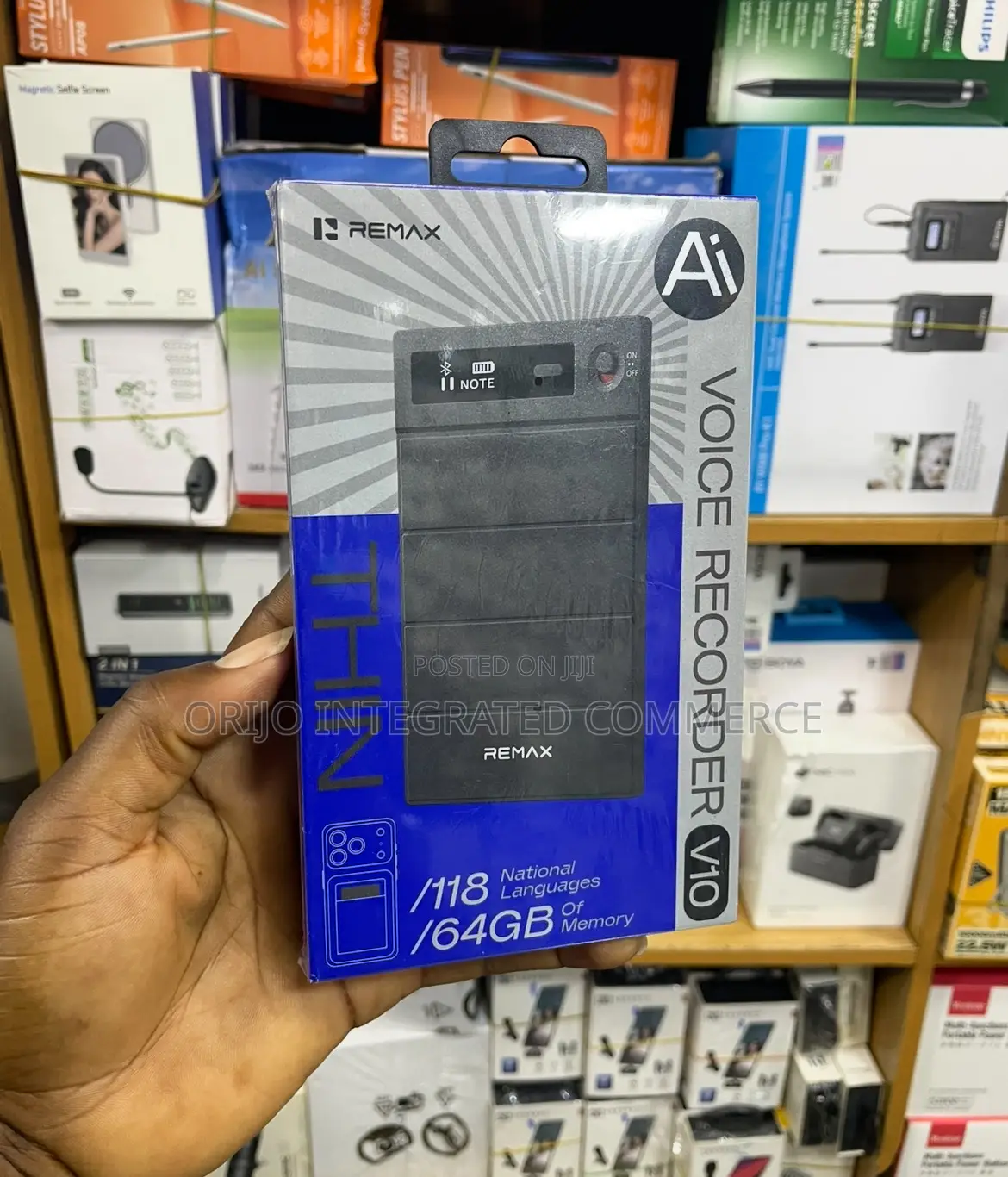 V10 Remax Ai Voice Recorder 64gb; 118 Languages Translation