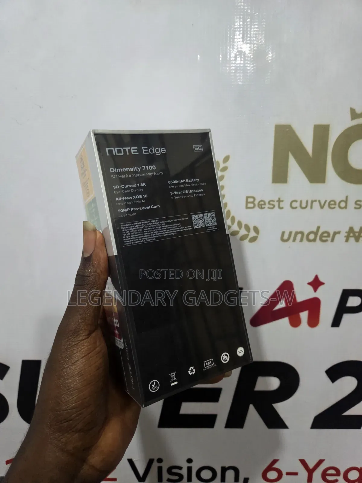 New Infinix Note Edge 256 GB Black