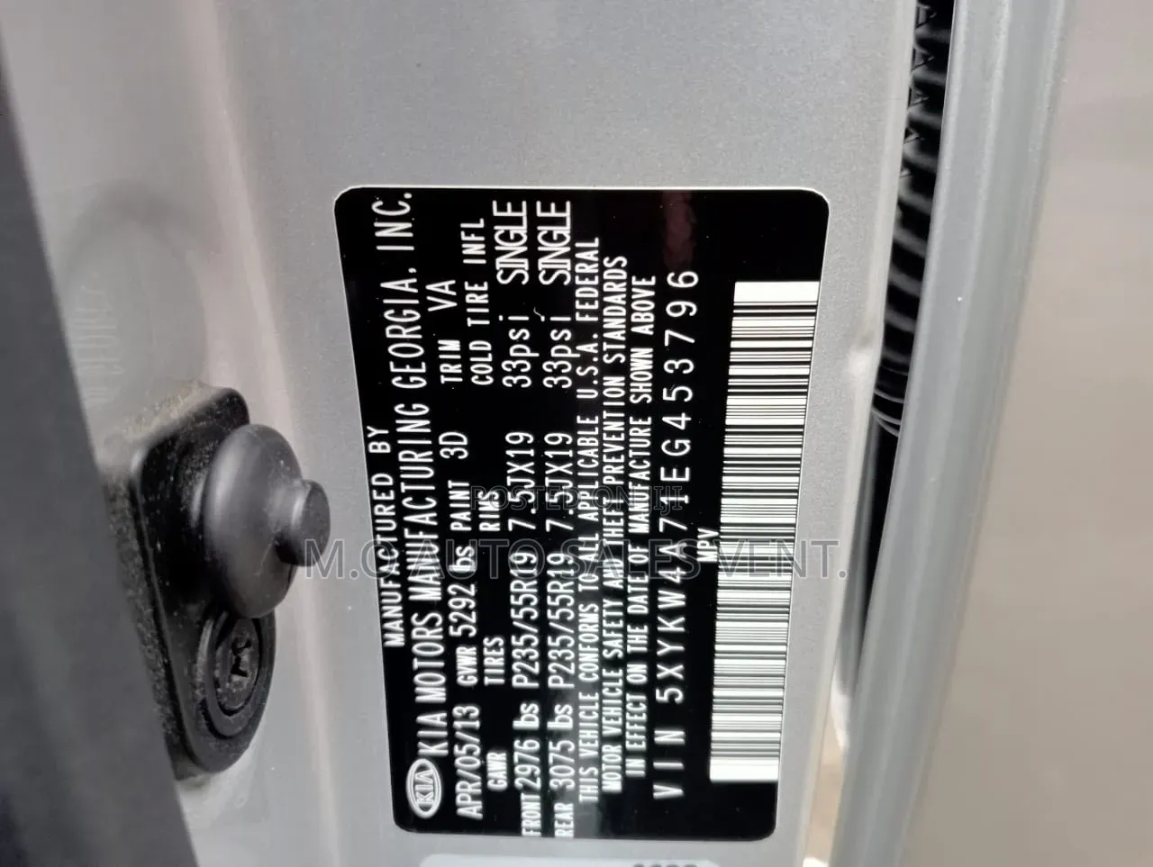 Kia Sorento SX 4dr SUV AWD (3.3L 6cyl 6A) 2014 Silver