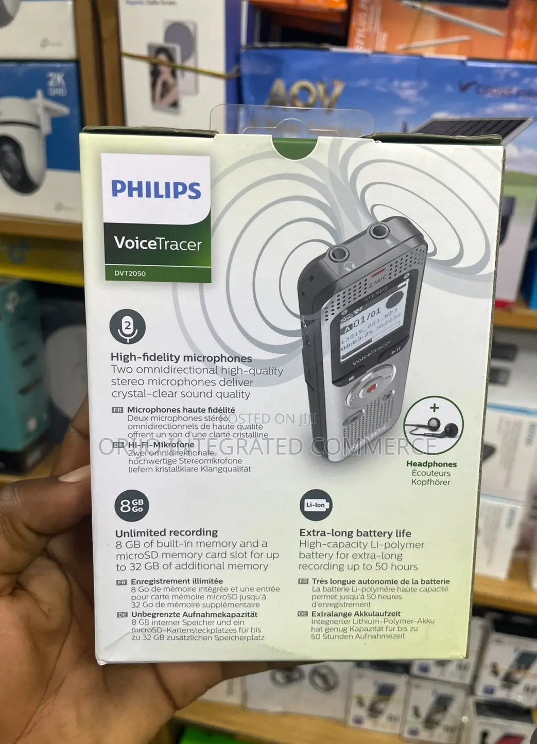 Philips Voicetracer/ Recorder Dvt2050 8gb With Memory Card Space