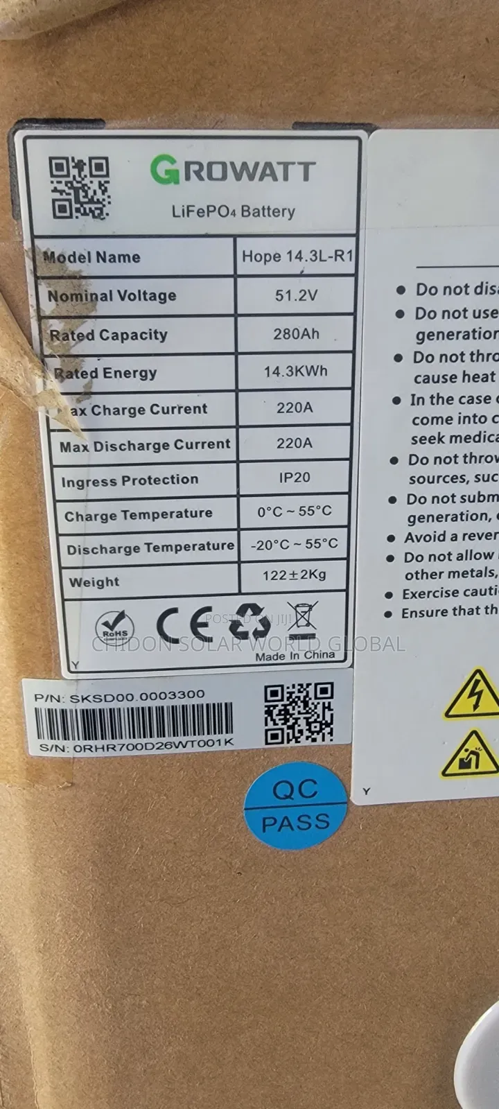 14.3kwh 48v Ion Lithium Battery