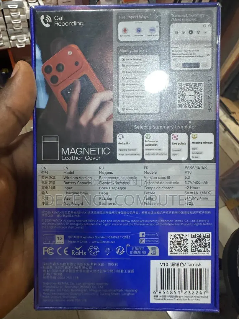 Remax V10 Ai Voice Recorder 64gb