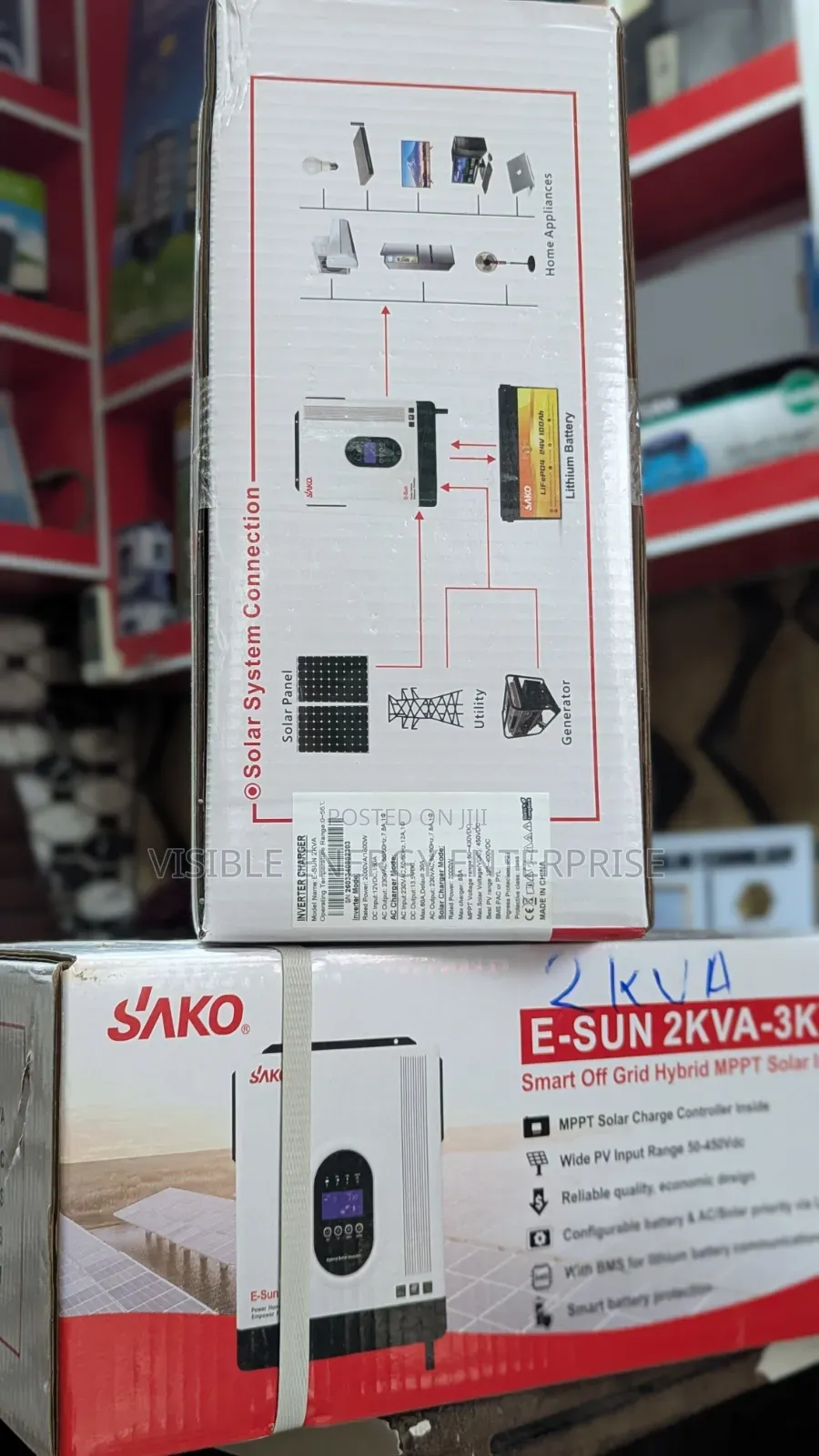 Sako 2kva 12v Solar Off-Grid Hybrid Inverter E-Sun