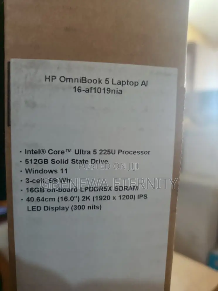 New Laptop HP OmniBook 5 16" 16GB Intel Core Ultra 5 SSD 512GB