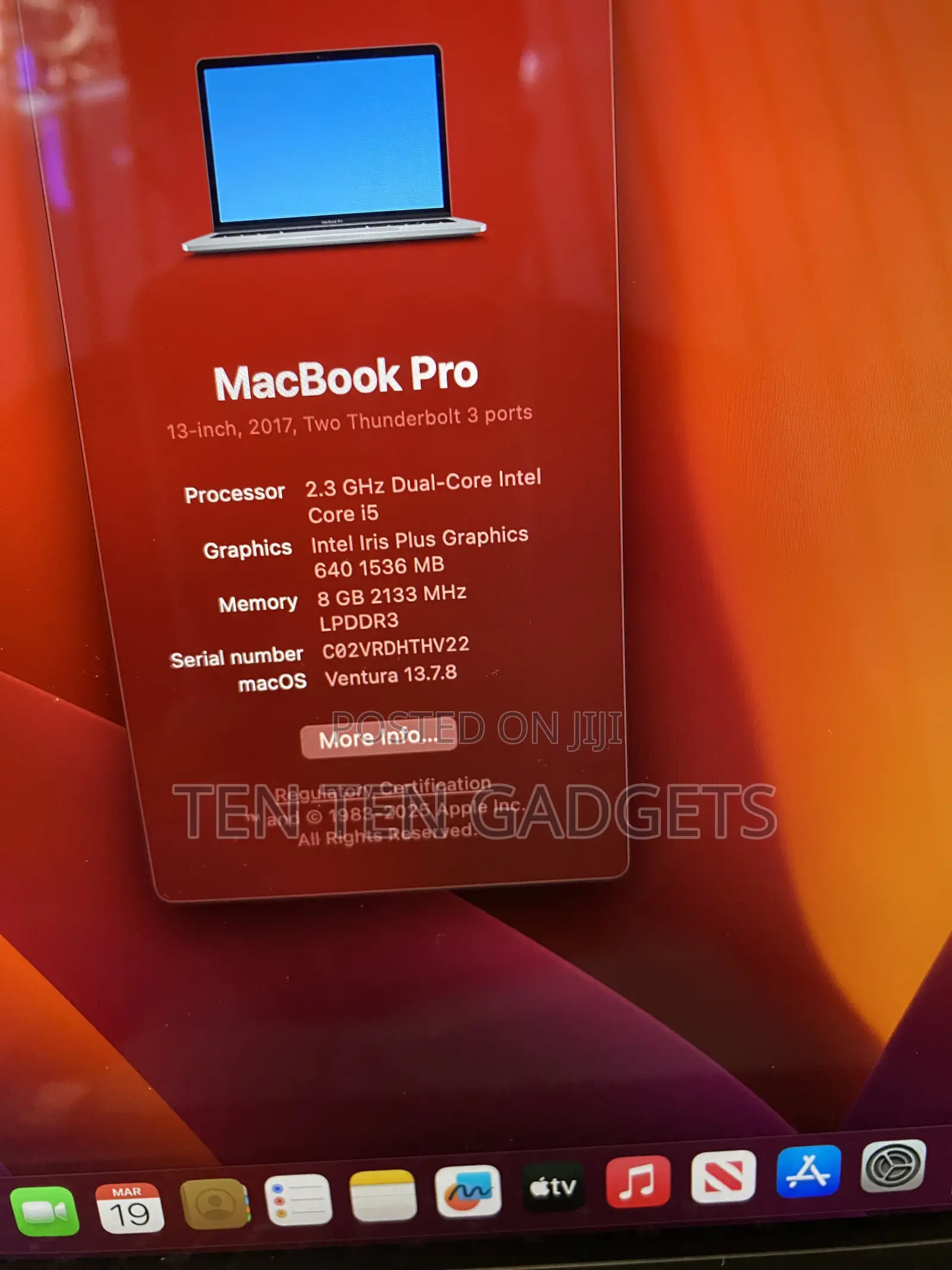 Laptop Apple MacBook Pro 2017 8GB Intel Core i5 SSD 128GB