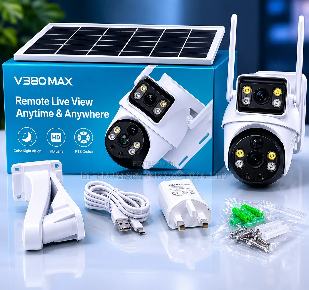 4g Dual Lens Solar PTZ Camera V380max