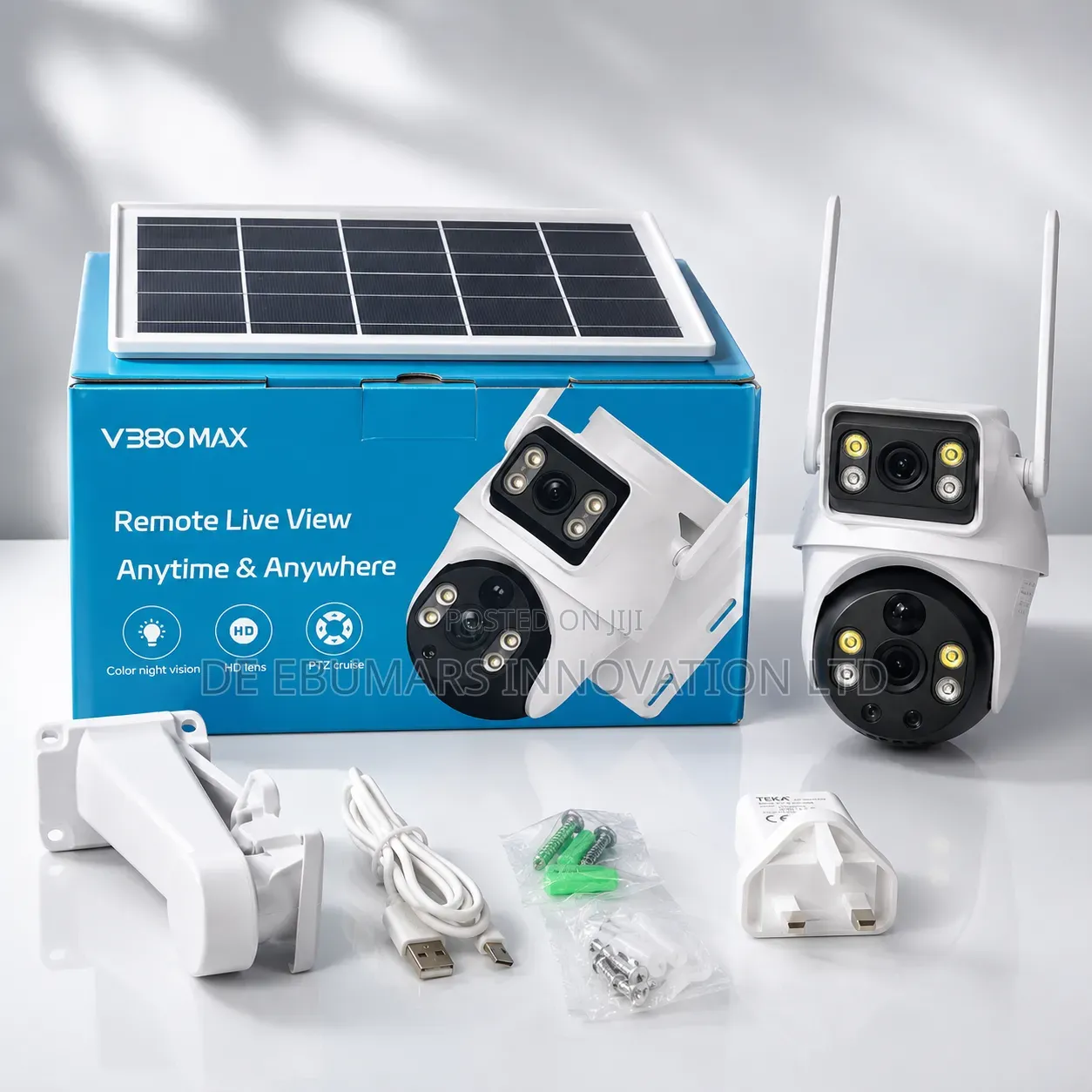 4g Dual Lens Solar PTZ Camera V380max