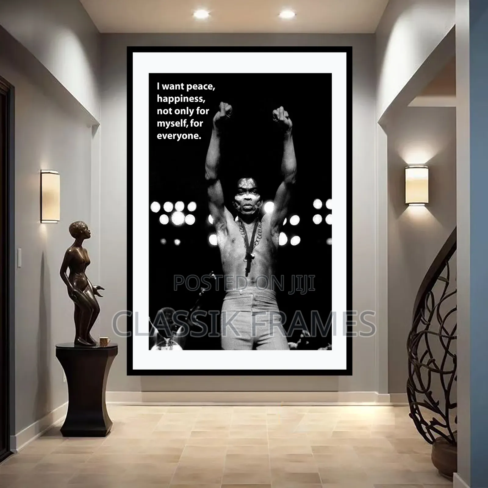 Hd Framed Celebrities Black/White Digi Painting Wallart