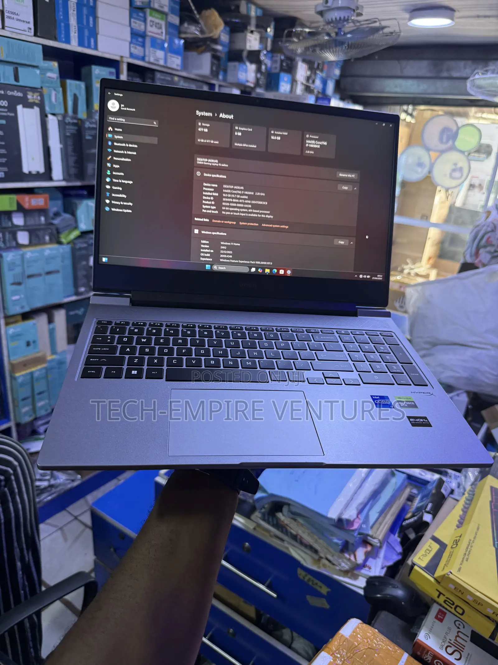 Laptop HP Omen 16 16GB Intel Core i7 SSD 512GB