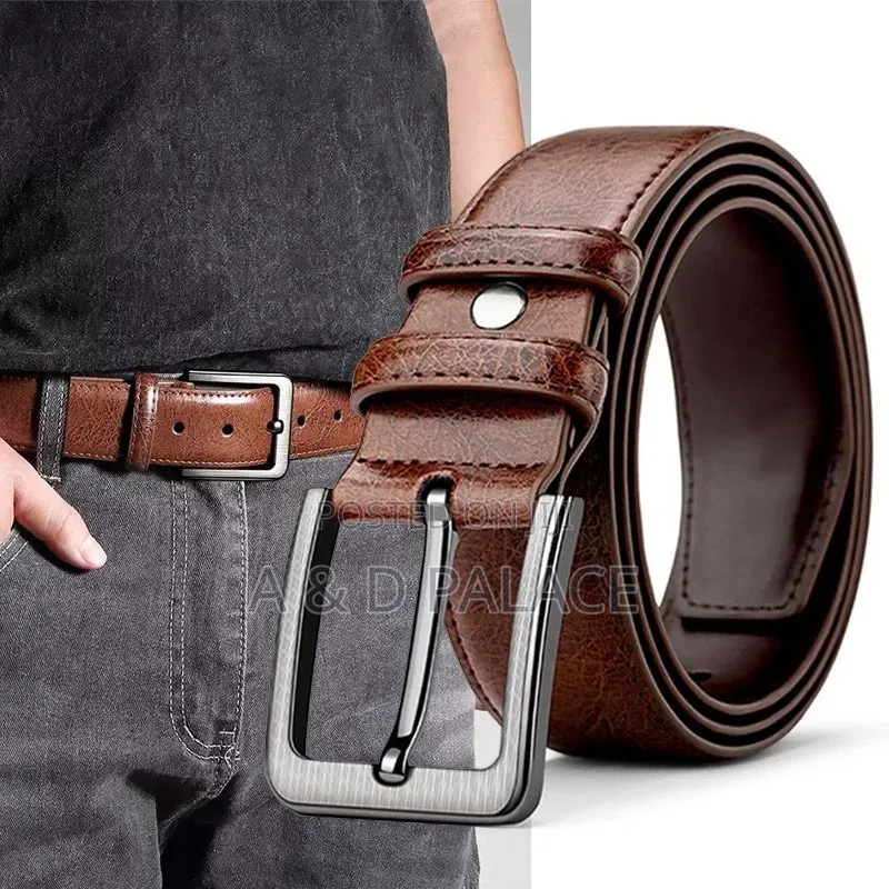 Men's Faux Genuine Leather Vintage Belt 130cm