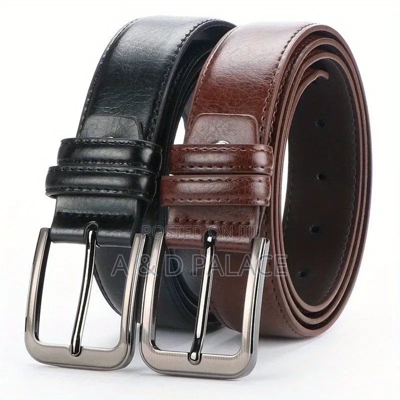 Men's Faux Genuine Leather Vintage Belt 130cm