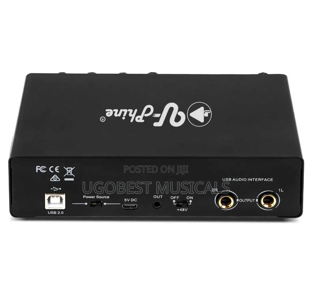 2in 2out Professional Audio Interface | Soundcard for Recording
