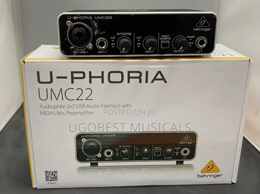 Behringer U-Phoria Umc22 Audiophile 2x2 Usb Audio Interface