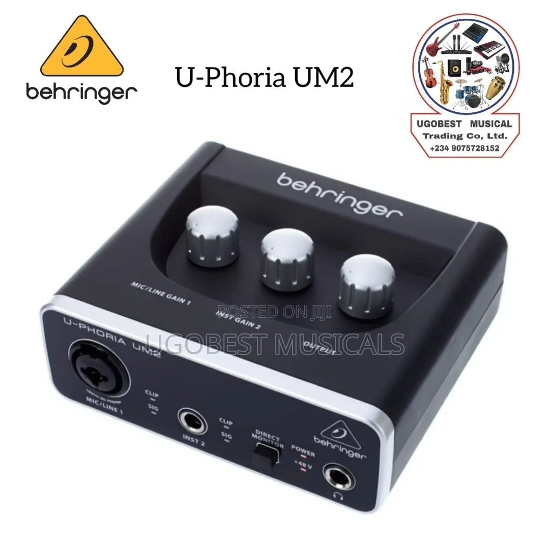 Behringer U-Phoria Um2 Audiophile 2x2 Usb Audio Interface