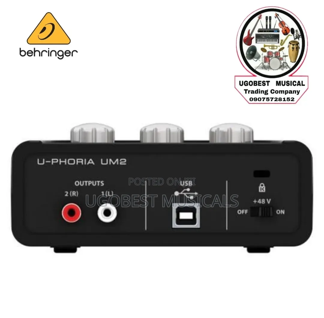 Behringer U-Phoria Um2 Audiophile 2x2 Usb Audio Interface