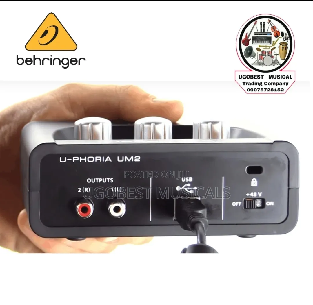 Behringer U-Phoria Um2 Audiophile 2x2 Usb Audio Interface