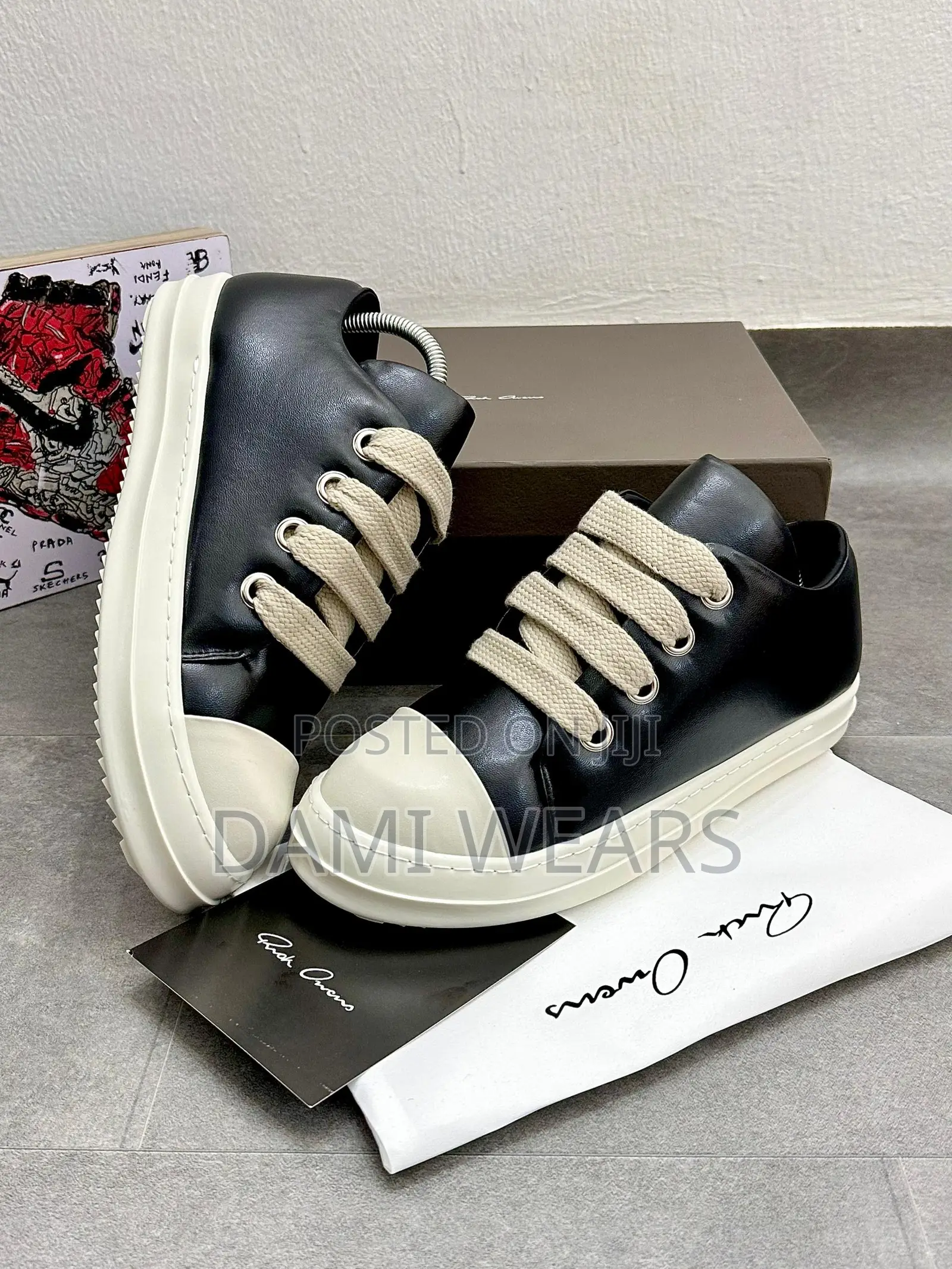 《 *Rick Owen Jumbo Lace Padded Low Sneakers*