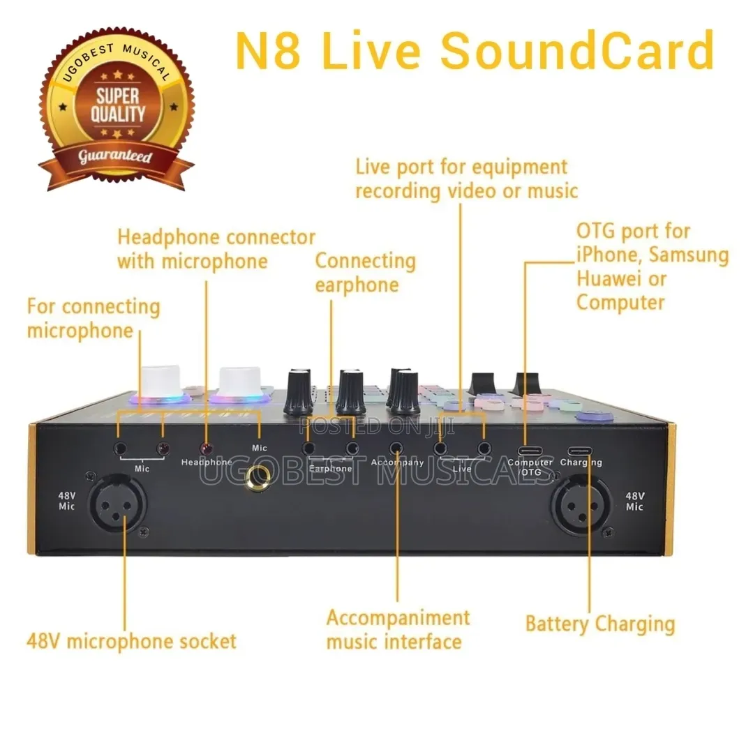 High Quality Professional Live Soundcard N8