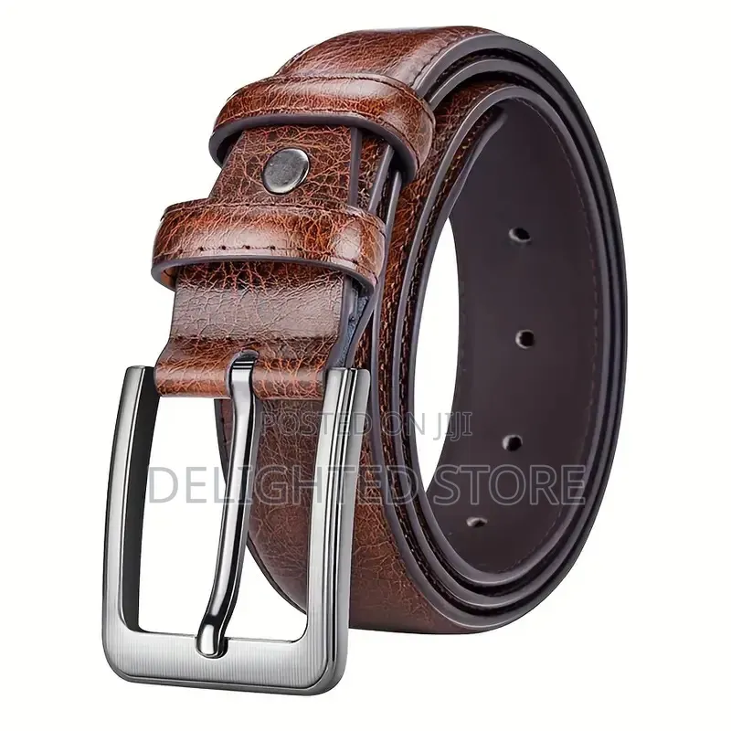 Men's Faux Genuine Leather Vintage Belt 130cm