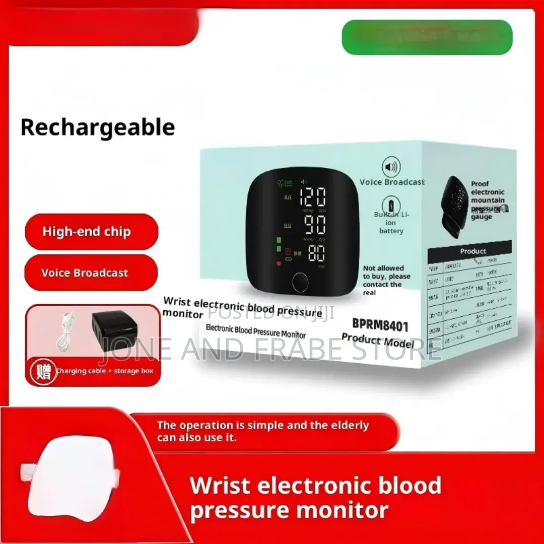 Voice Wrist Blood Pressure Monitor With Usb