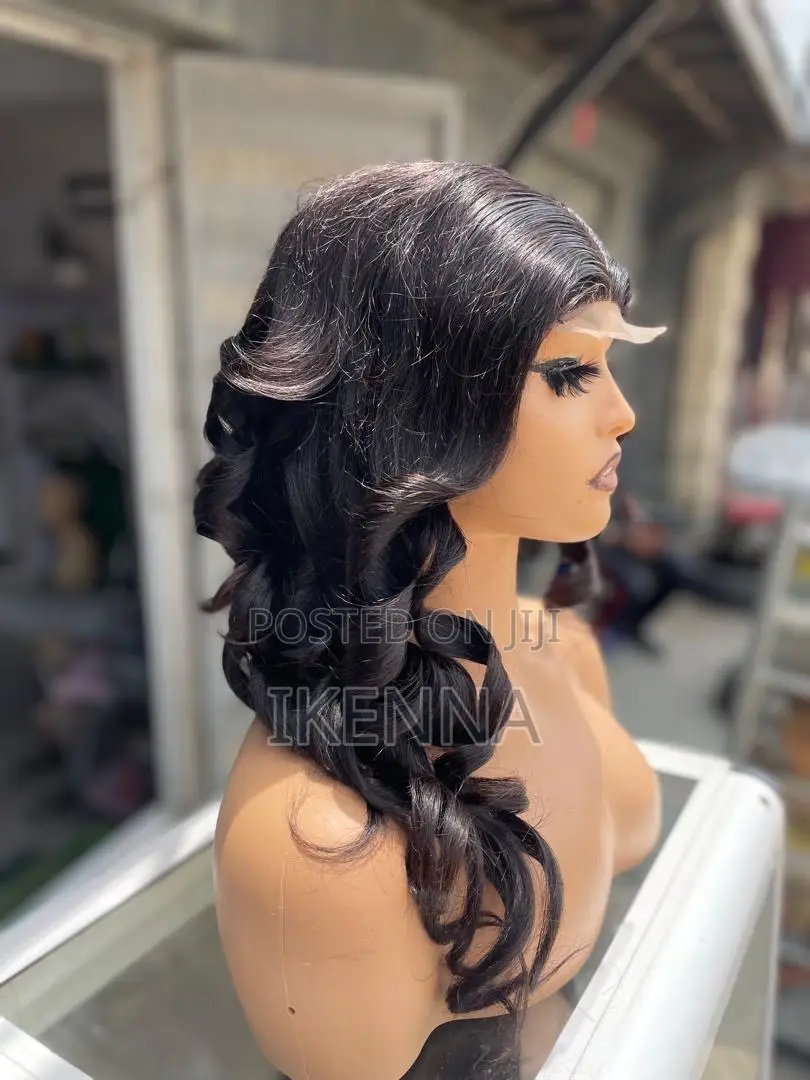 22” SDD Curly Human Hair Wig With a Closure