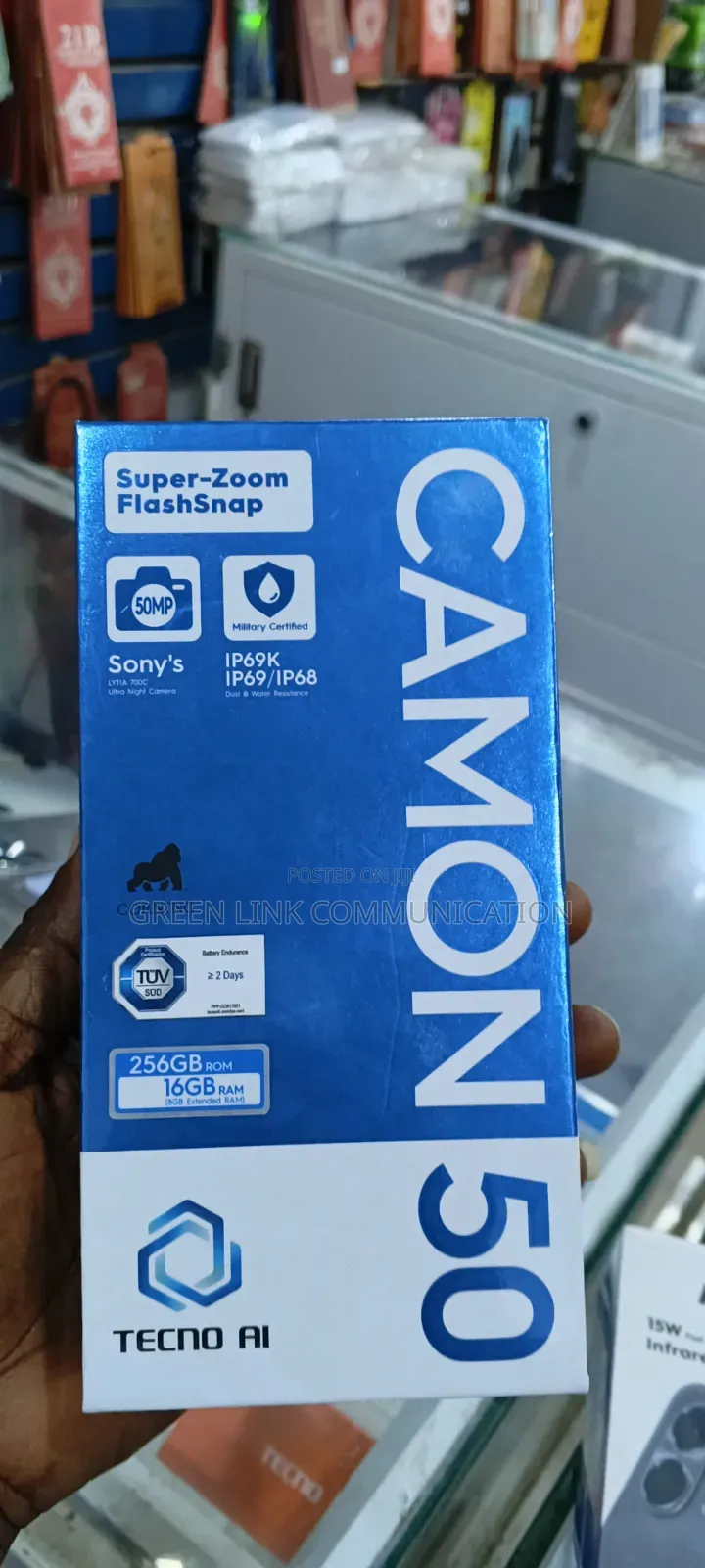 New Tecno Camon 50 256 GB Gray