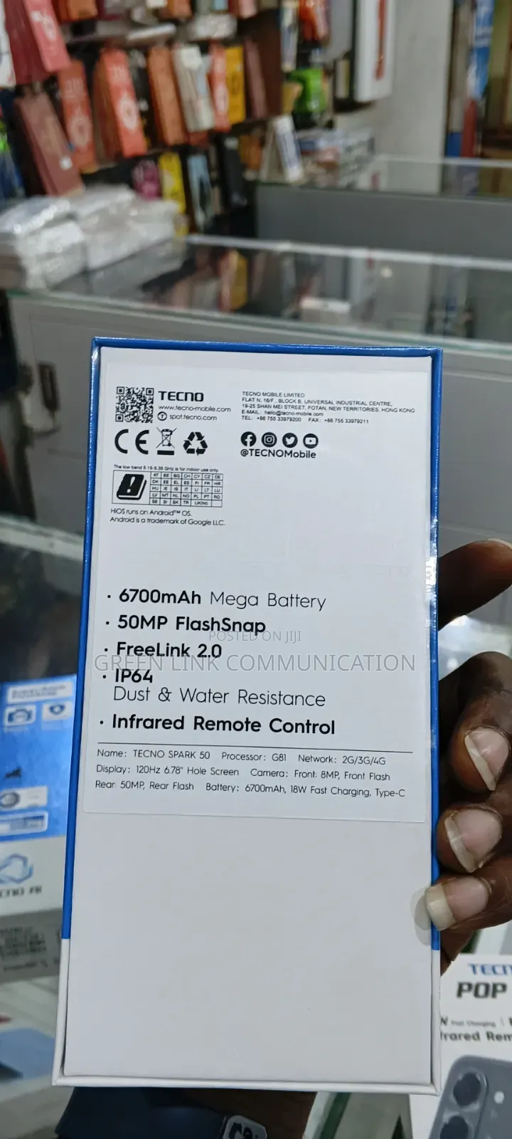 New Tecno Spark 50 128 GB Gray