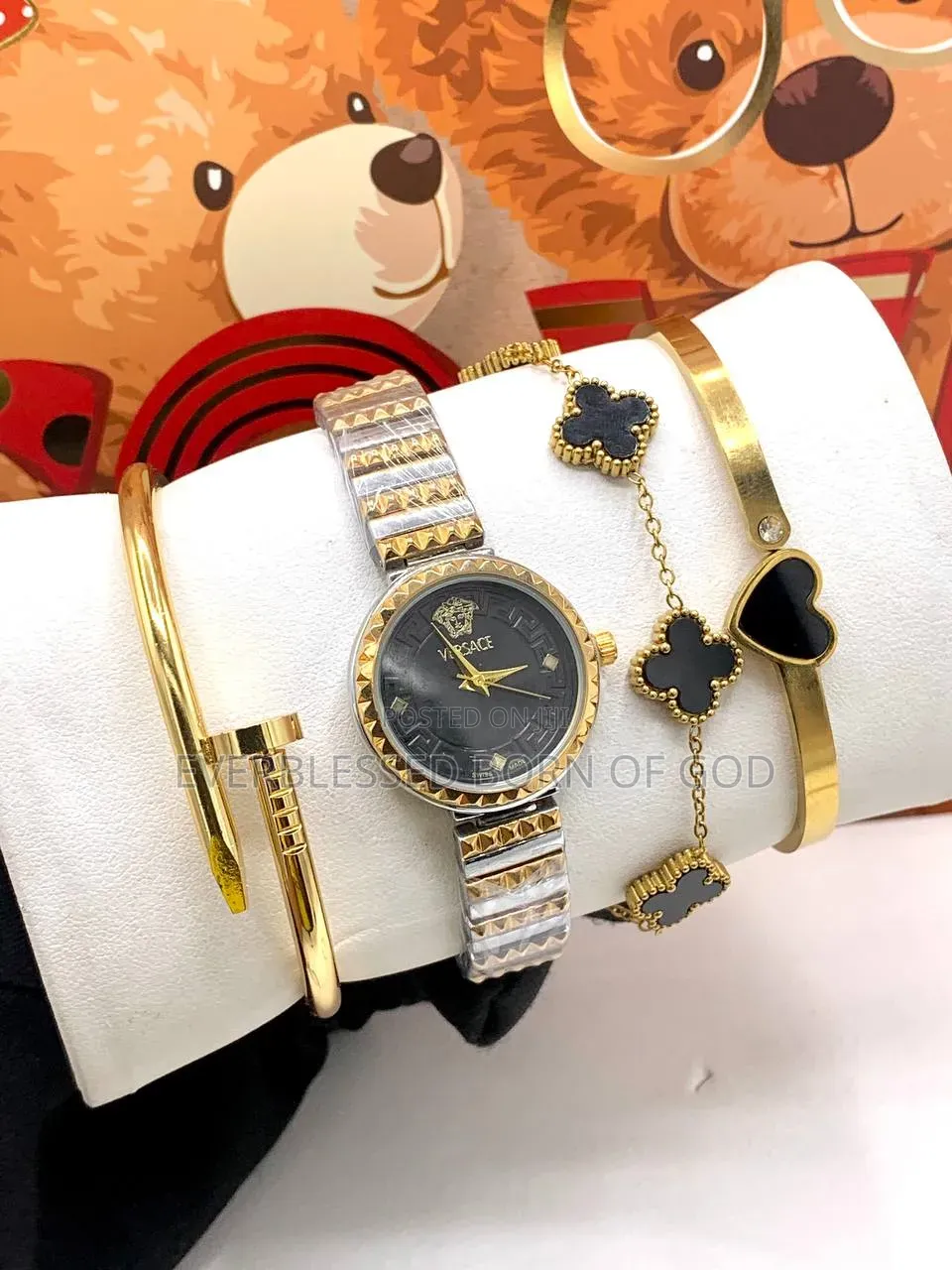 Desirable Versace Greca Goddess Watch Set