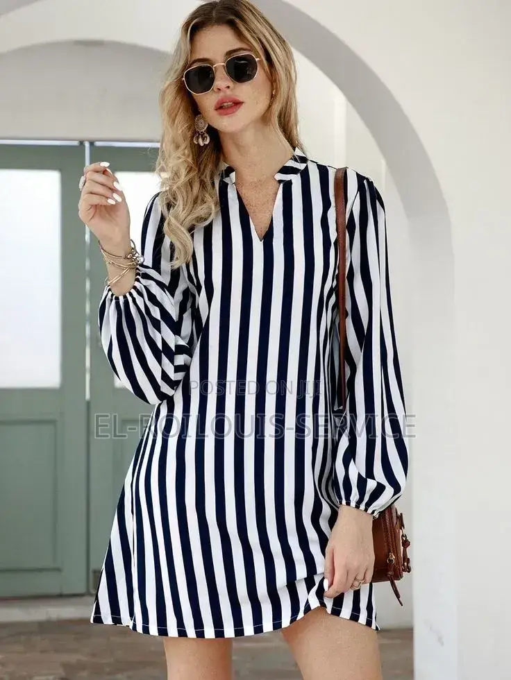 Stripped Shift Dress for Women
