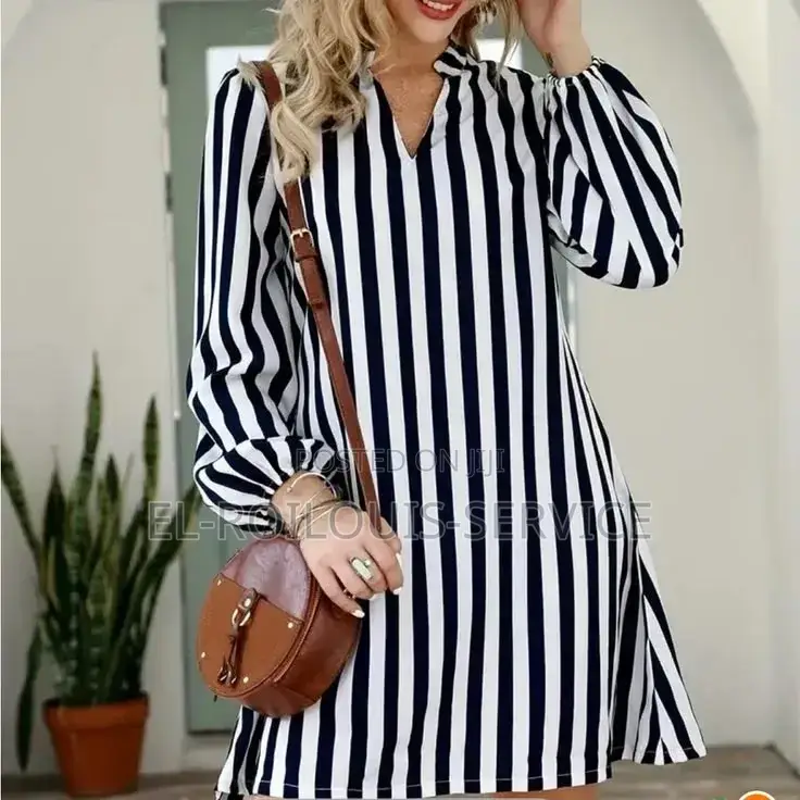 Stripped Shift Dress for Women