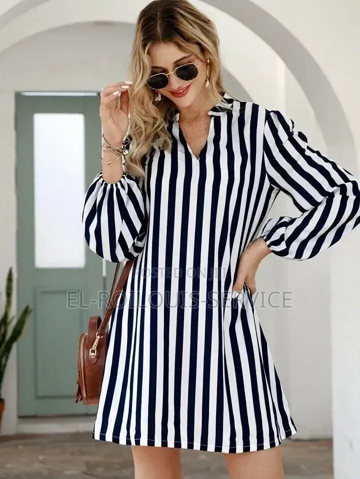 Stripped Shift Dress for Women